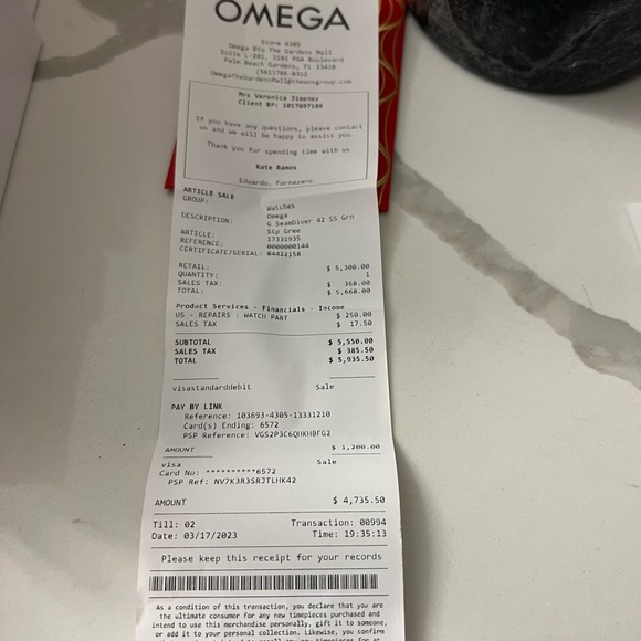 Beautiful and brand new coveted Omega G SeamDiver 42 ss green - Picture 11 of 14